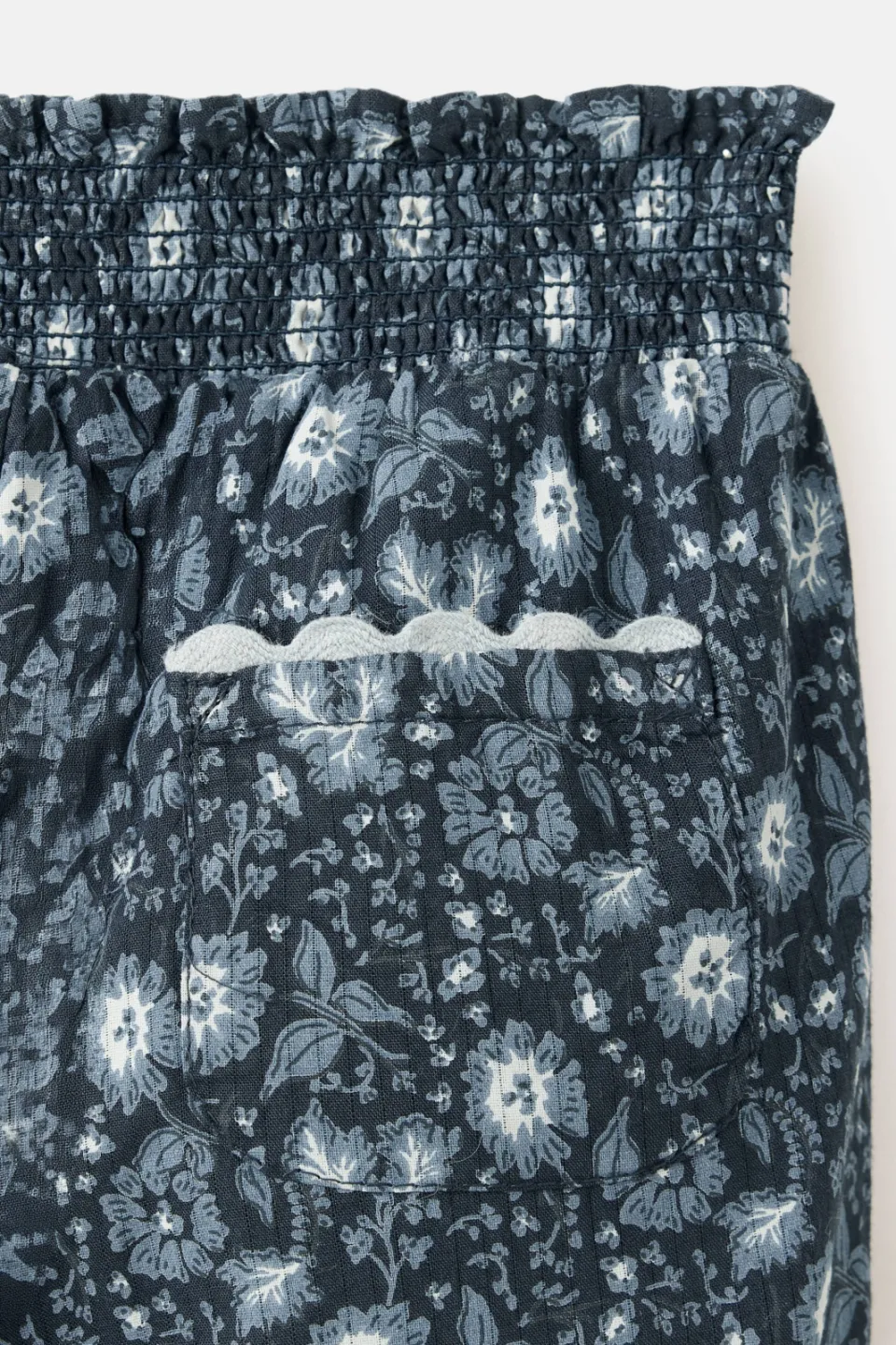 Mango Kids gebloemde ballonbroek donkerblauw, foto 4