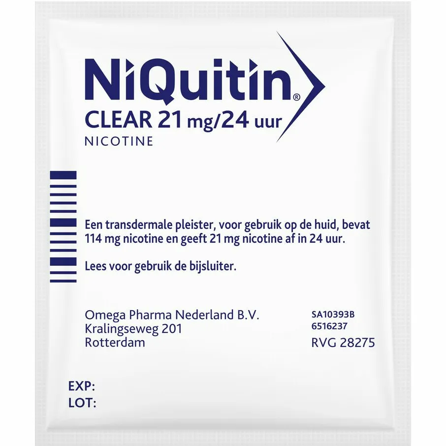 Niquitin Clear Nicotinepleisters 21 mg Stap 1 14 stuks, foto 3