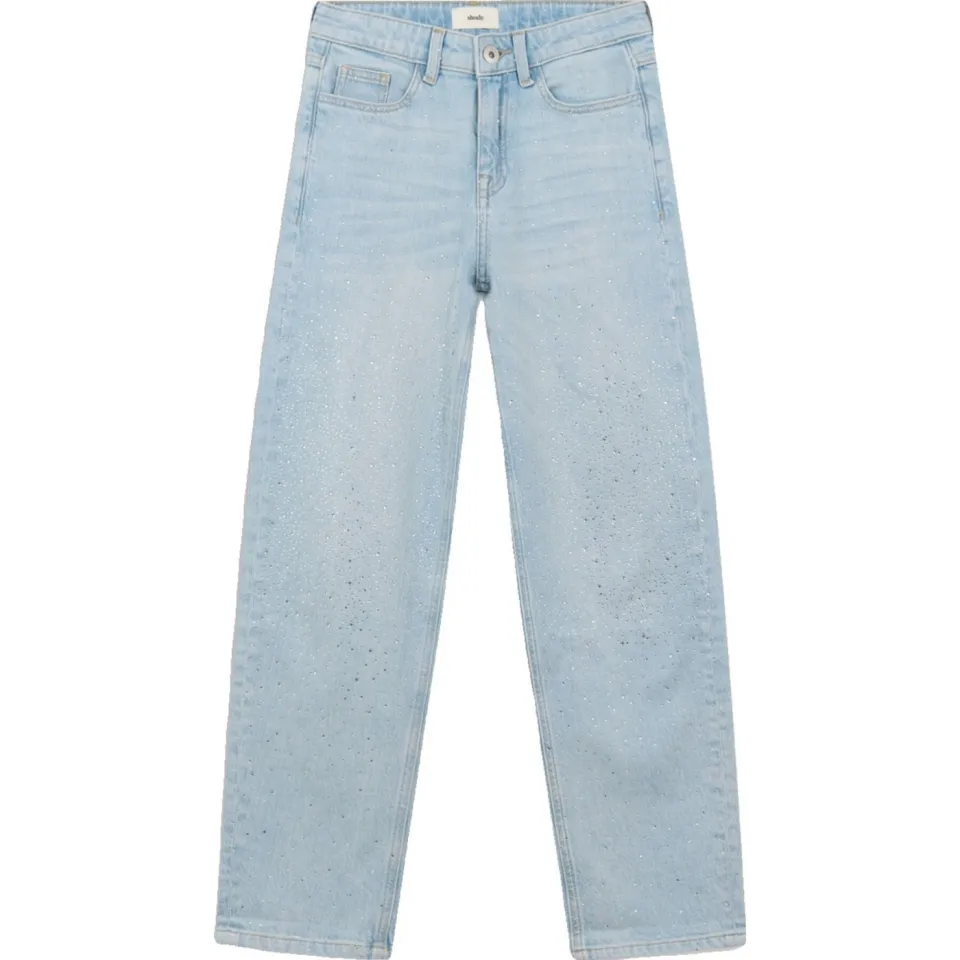 Shoeby Strass wide leg jeans light blue, foto 2