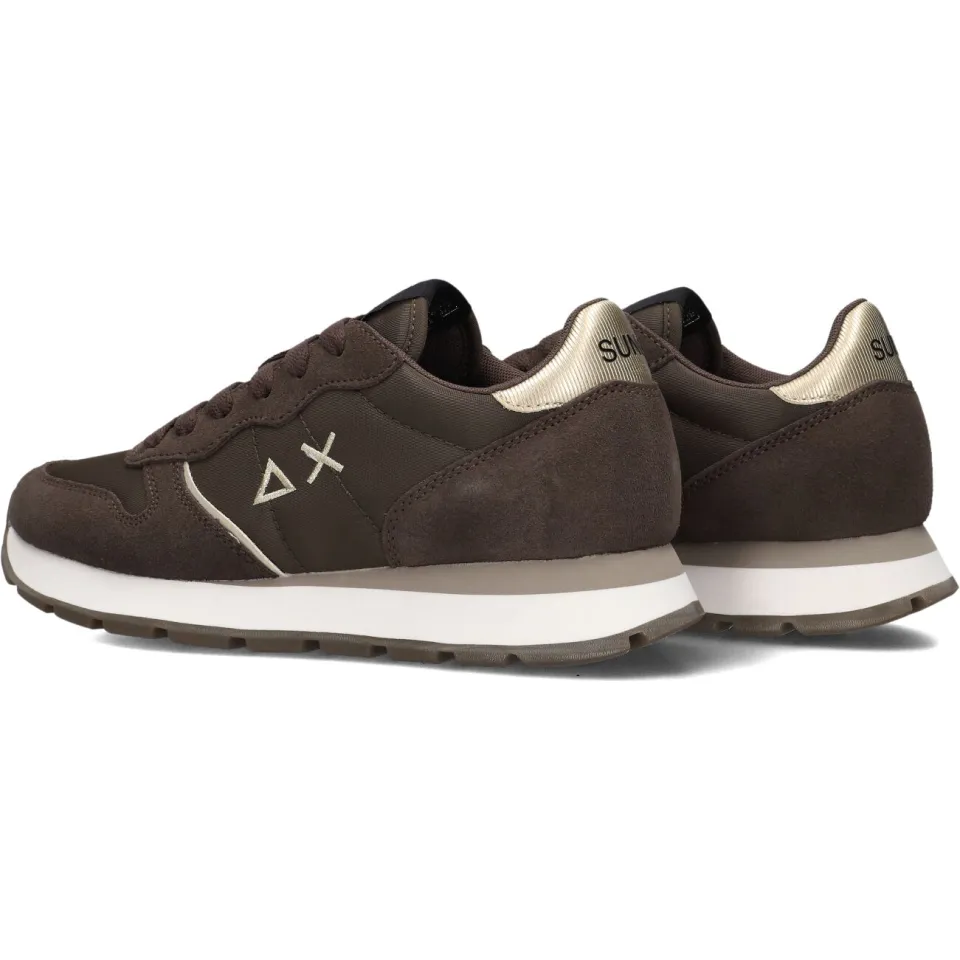 Sun68 Ally Silver Gold lage sneakers bruin, foto 8