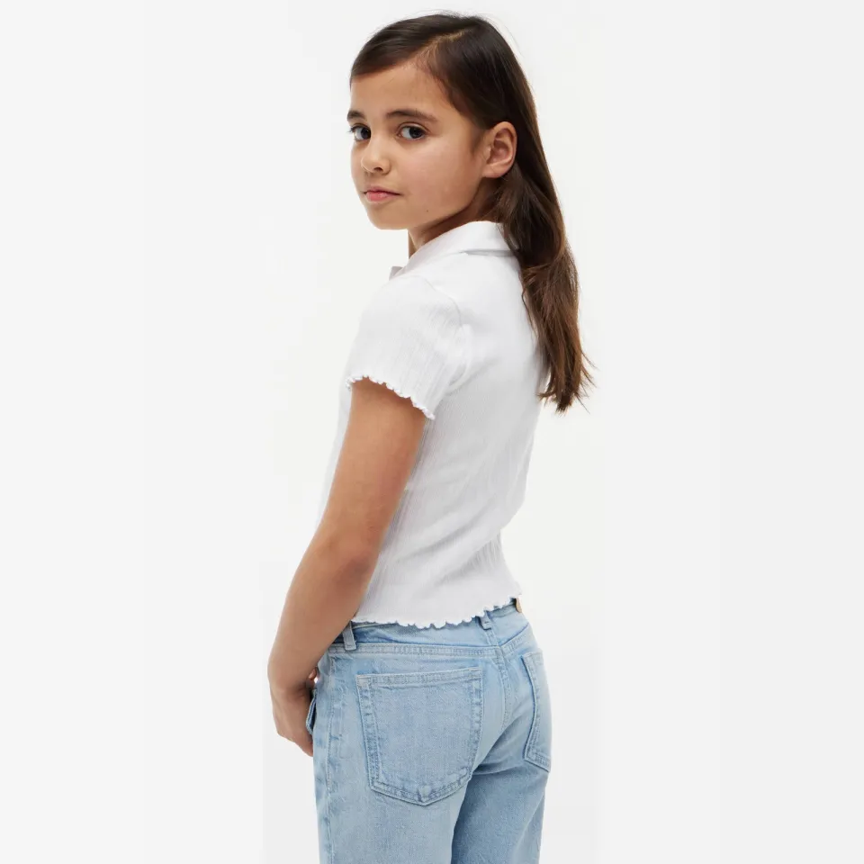 Tommy Hilfiger polo met golvende afwerking - wit, foto 5