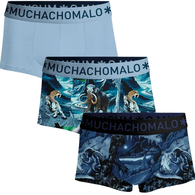 Muchachomalo Heren 3-pack Trunks Prehistory Veelkleurig