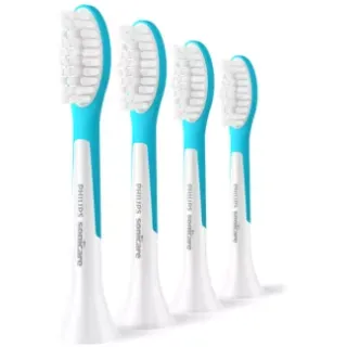 Philips For Kids - Set van 4 opzetborstels - HX6044/90 Wit-Aqua