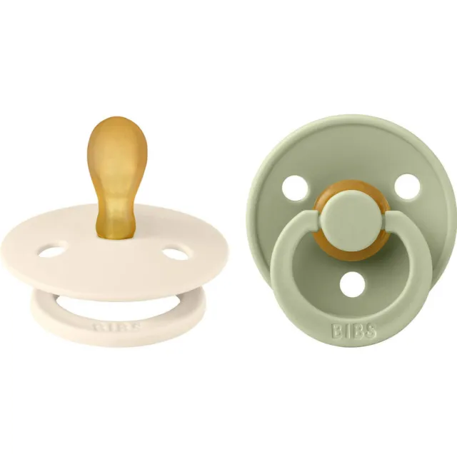 Bibs Colour fopspeen ivory/sage symmetrisch 0-6 maanden