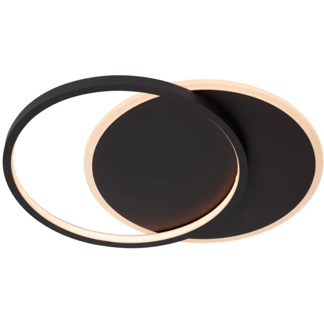 Lucide AXELLE - Plafonnière - LED Dimb. - 1x24W 2700K - 3 StepDim - Zwart