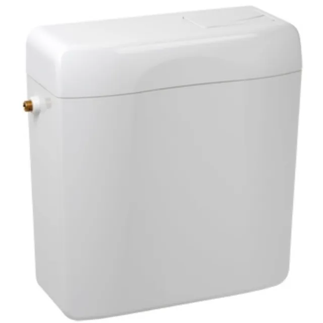 Plieger Duoblokreservoir Plieger Fulda Dualflush Met Binnenwerk 3-6/9L Instelbaar Wit Wit Chroom