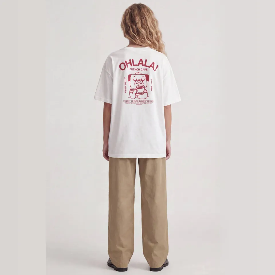JJXX GIRL t-shirt met backprint wit, foto 4