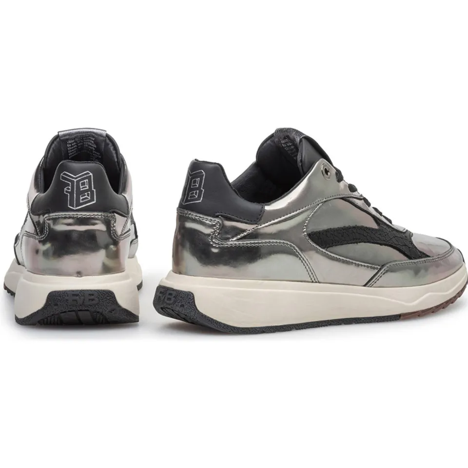 Floris Van Bommel Suvi 02.08 leren sneakers zilver metallic, foto 3