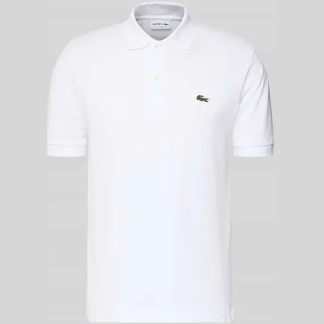 Lacoste Poloshirt met labelstitching model 'L.12.12 CORE' wit, foto 2