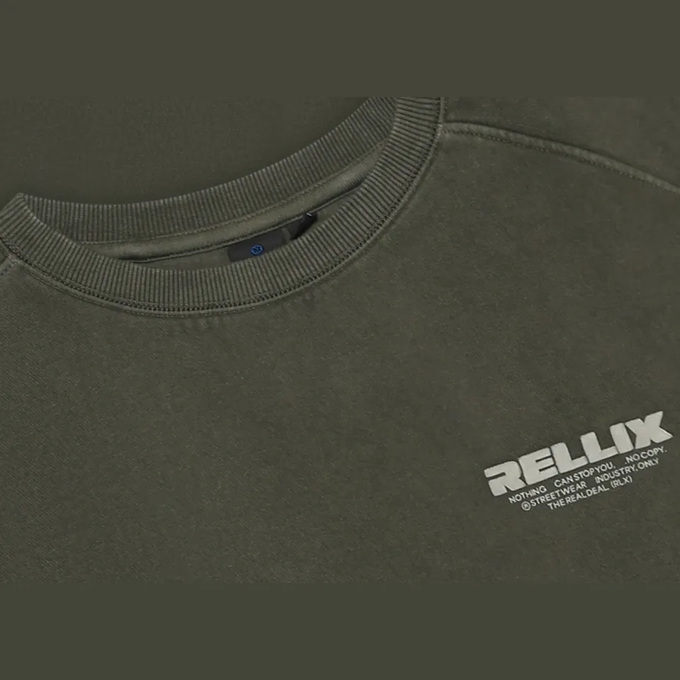 Rellix oversized sweater - donkergroen, foto 2