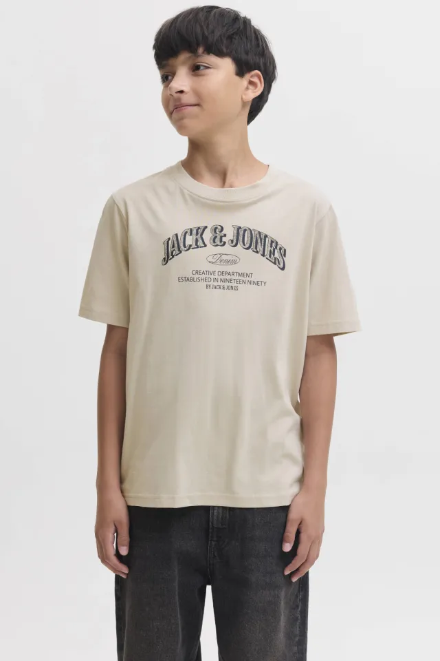 Jack & Jones T-shirt met logo beige