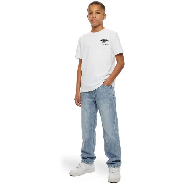 Malelions T-shirt met backprint grijs Wit