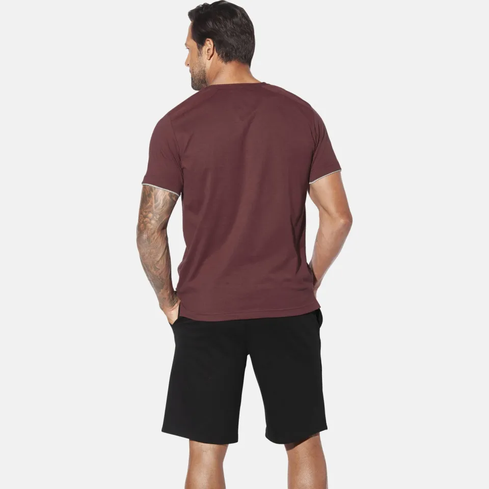 Jan Vanderstorm T-shirt NANTE donkerrood, foto 3