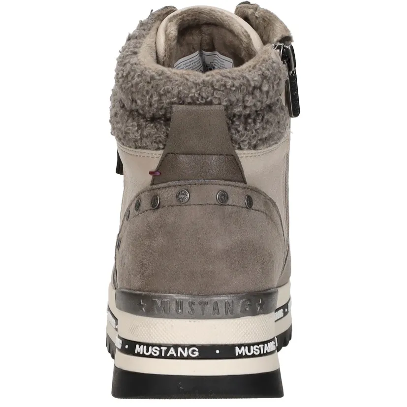 Mustang hoge sneakers taupe, foto 4