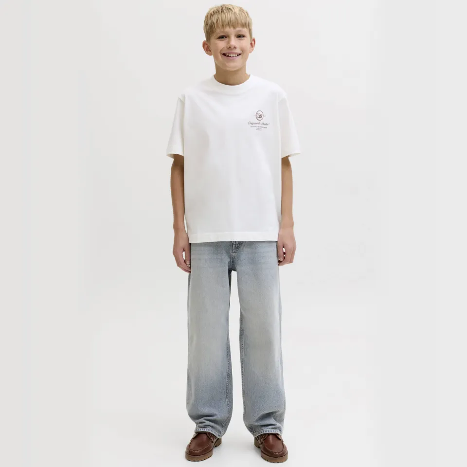 Jack & Jones JUNIOR baggy jeans met borduursels - blue denim, foto 4