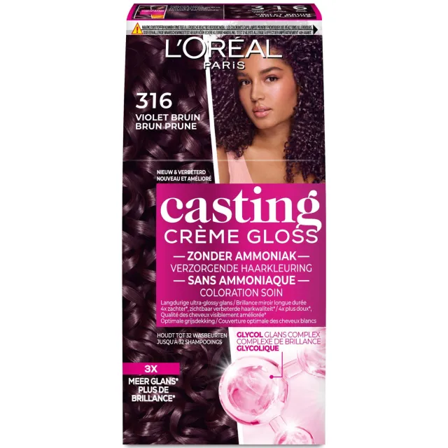 L'oréal Casting Crème Gloss violet bruin 316, foto 2