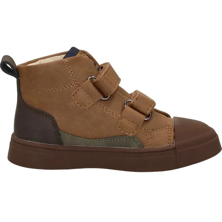 Shoesme klittenband hoge sneakers cognac