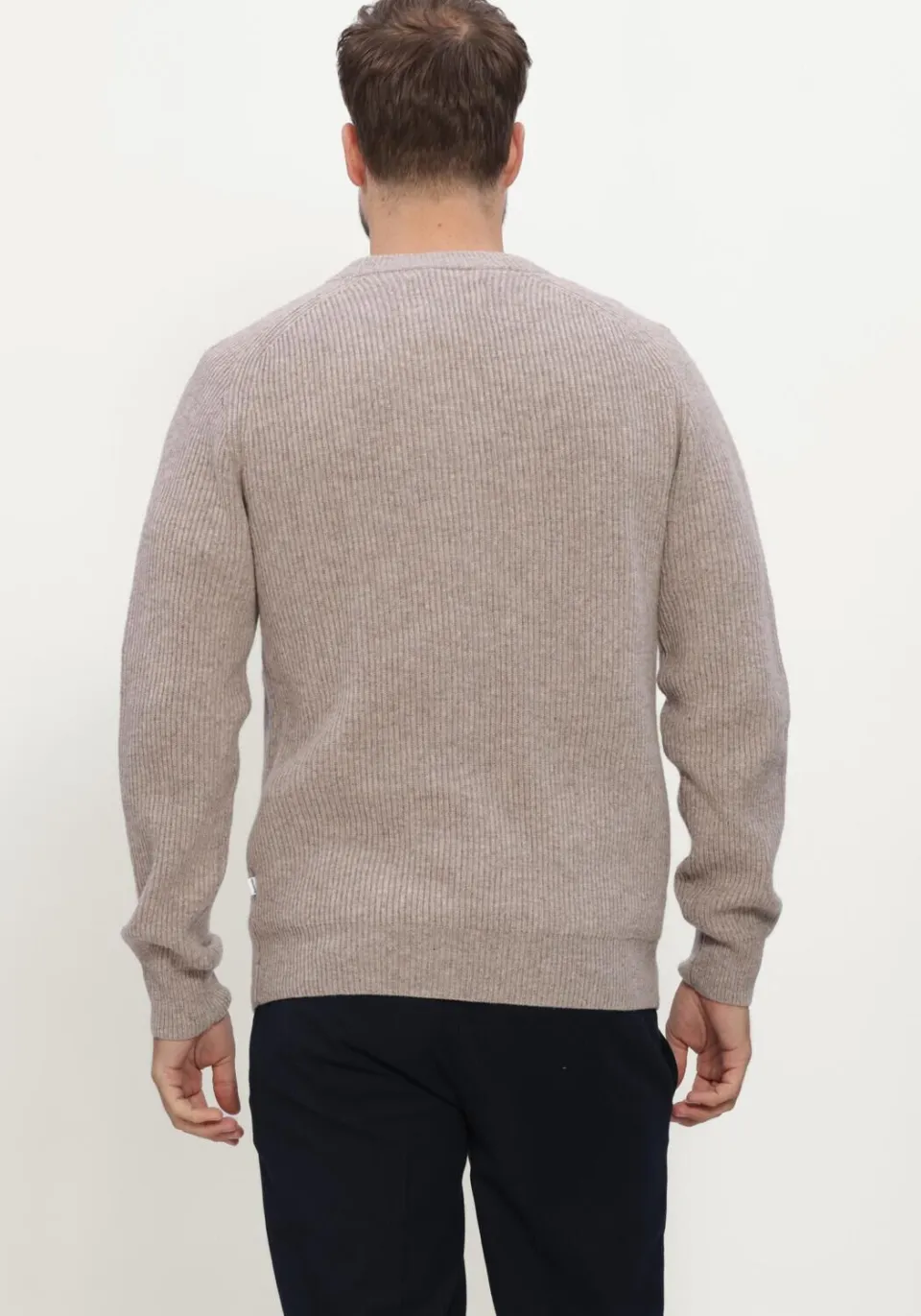Resteröds regular fit gebreide trui met wol - ecru, foto 6
