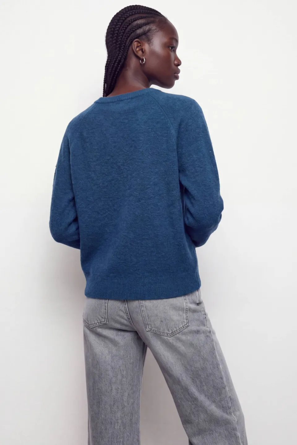 Mango TEEN gebreide trui met studs - blauw, foto 3