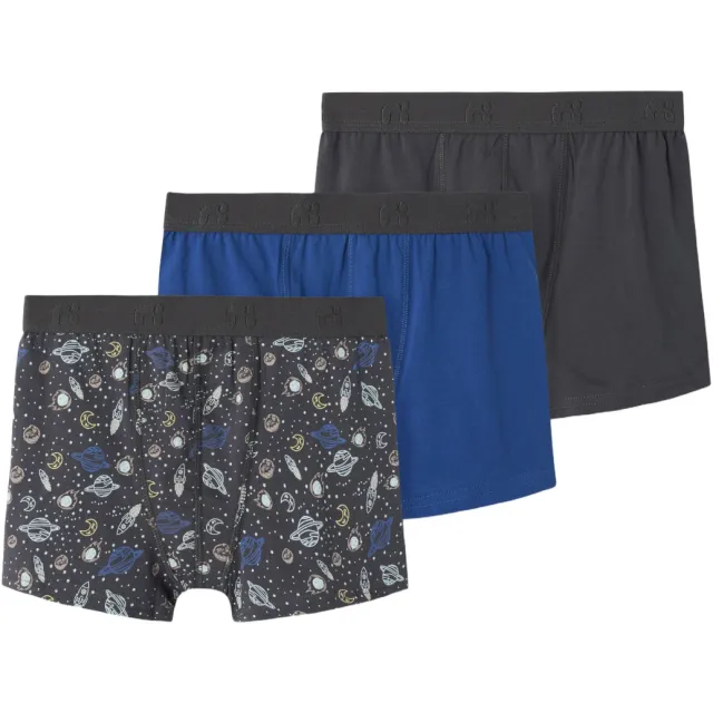 NAME IT boxershorts Iron Space 3-pack donkergrijs/blauw, foto 2