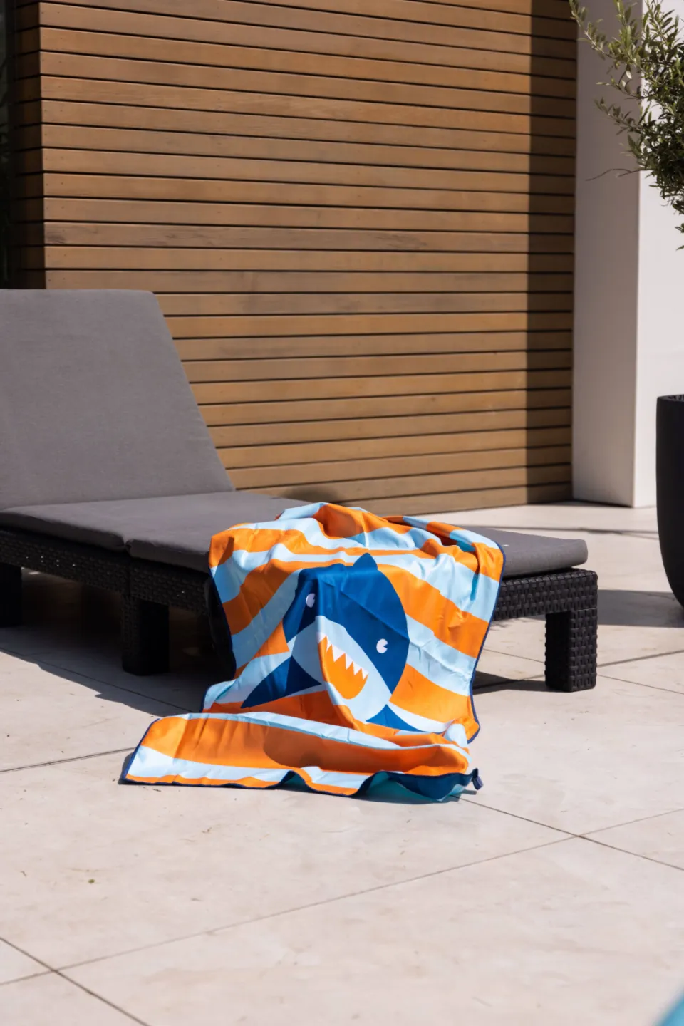 Swim Essentials haaien kinderstrandlaken oranje, foto 6