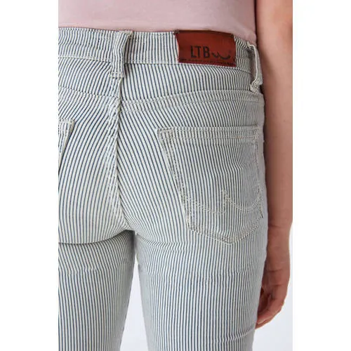 LTB gestreepte skinny jeans AMY bleach line wash, foto 4