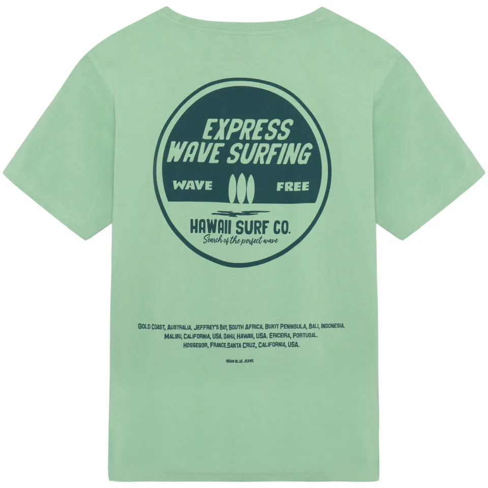 Indian Blue Jeans T-shirt frisgroen met backprint, foto 3