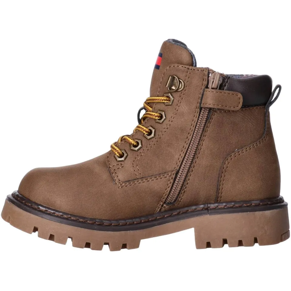 Tommy Hilfiger veterschoenen met profielzool - bruin, foto 2
