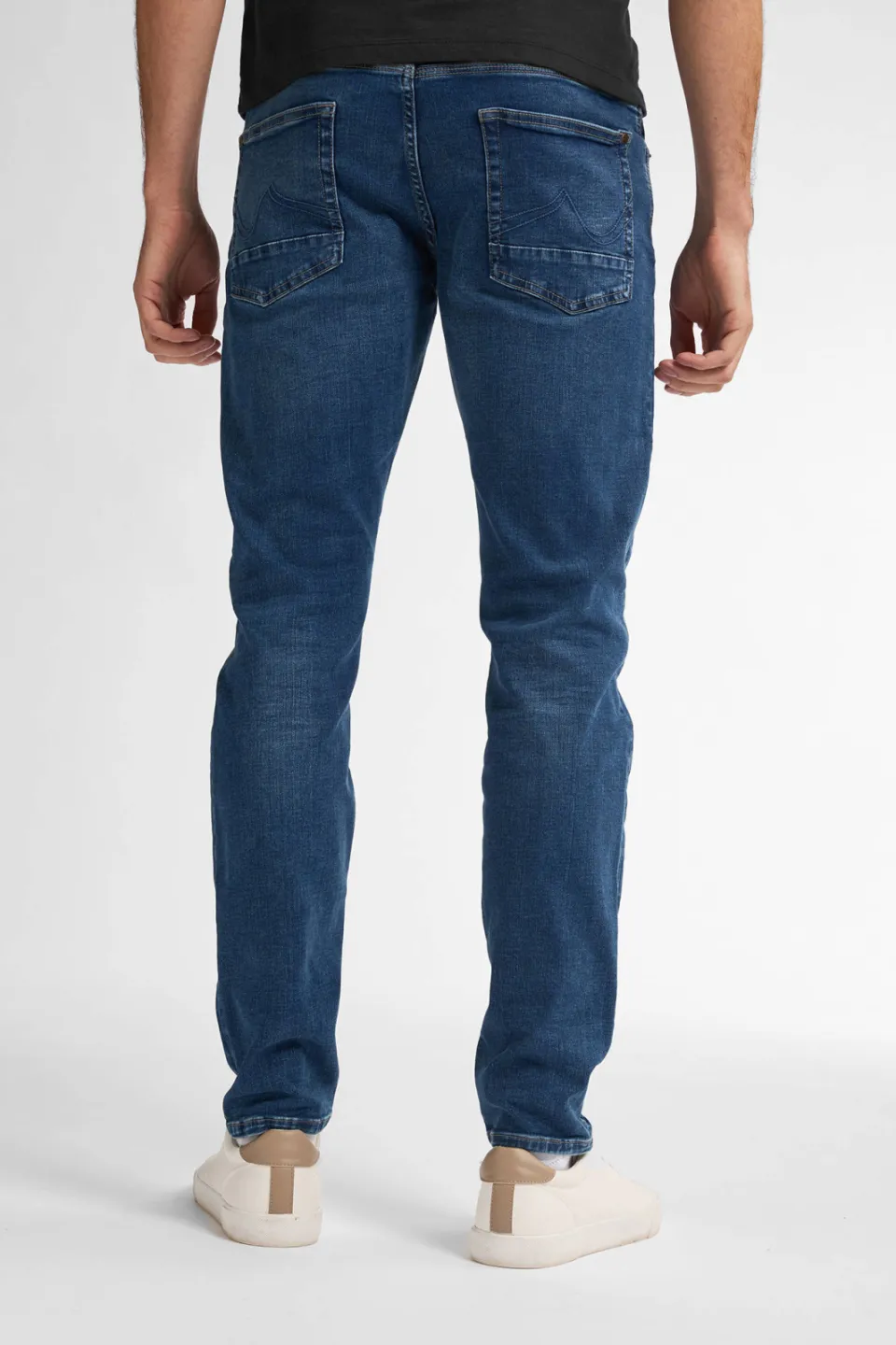 Petrol Industries slim fit jeans SEAHAM met riem medium blue, foto 4