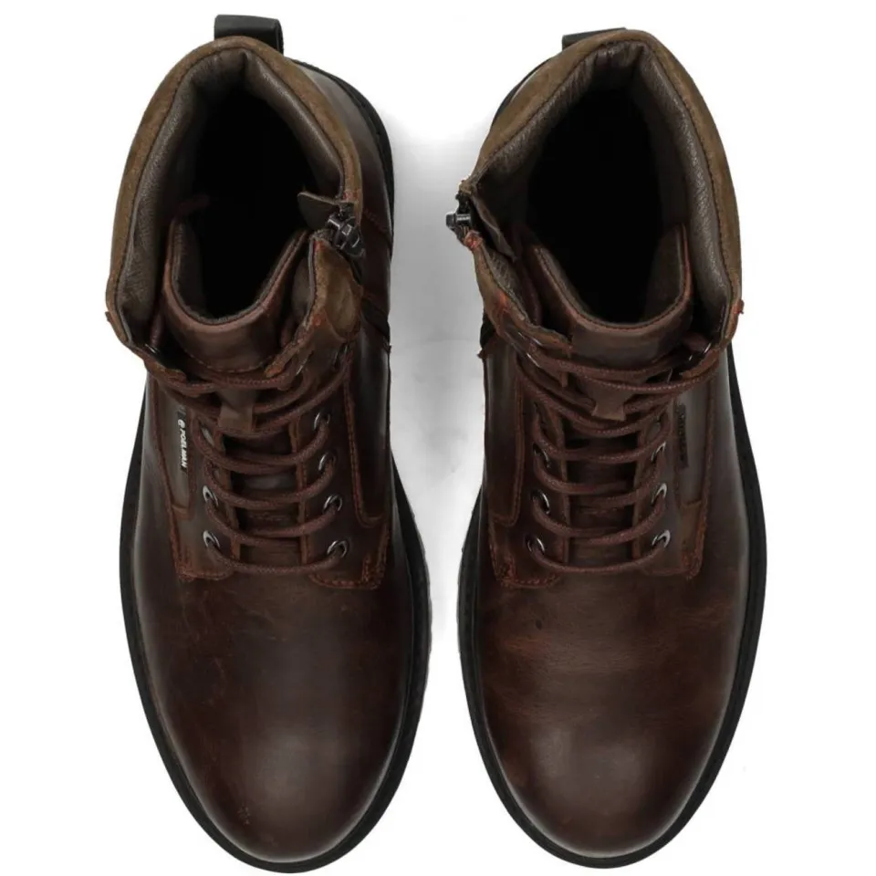 Poelman Toni leren veterboots bruin, foto 2