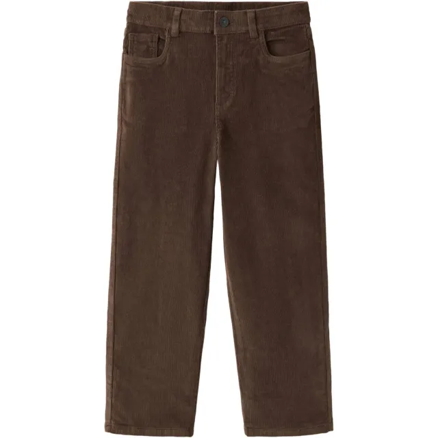 Mango Kids corduroy casual broek bruin