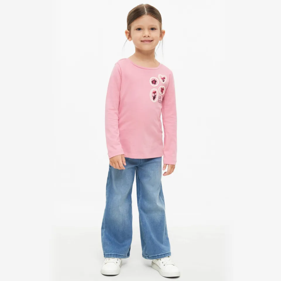 s.Oliver longsleeve met borduursels roze