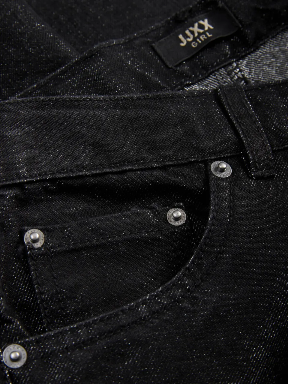 JJXX GIRL JXTOKYO wide leg jeans met glitters - zwart, foto 8
