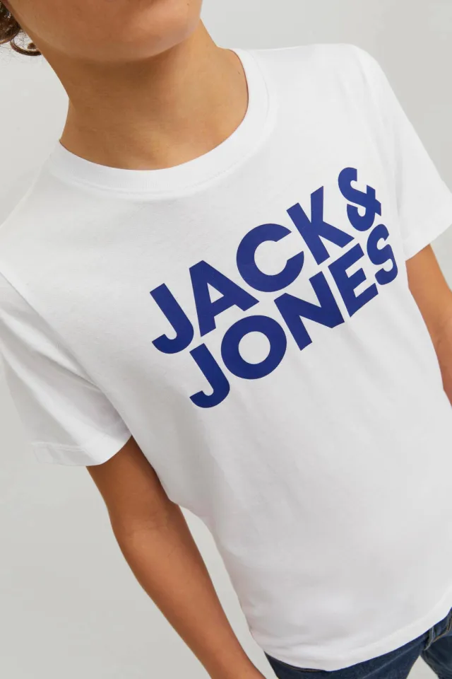 Jack & Jones Junior logo T-shirt wit, foto 8
