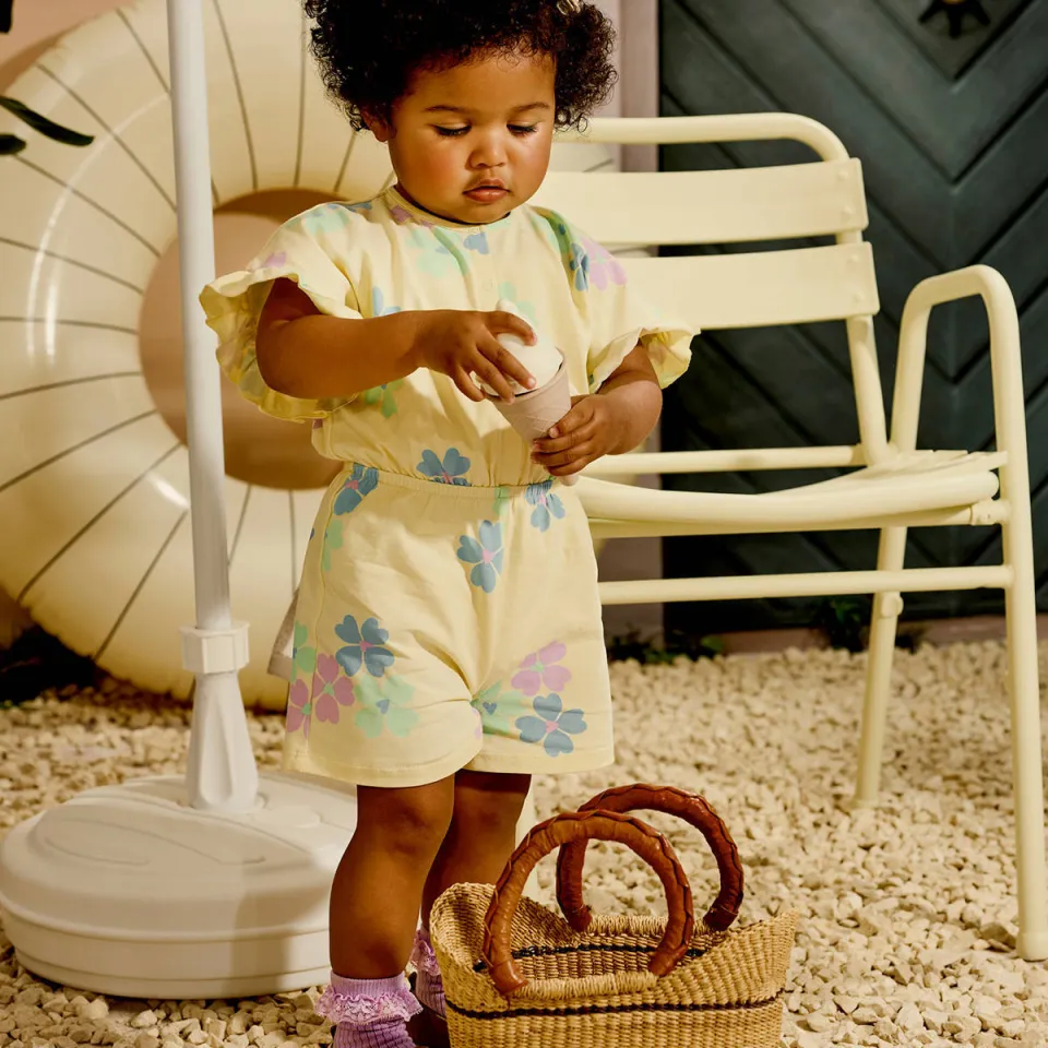 Z8 mini playsuit Veda lichtgeel/lila/blauw
