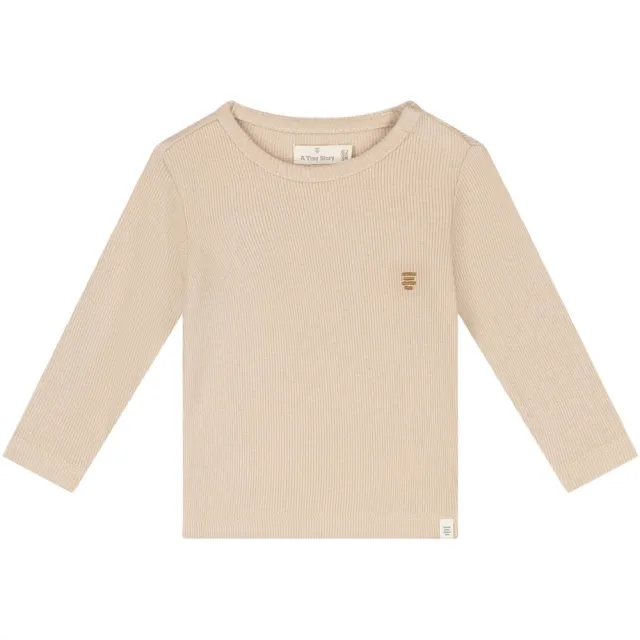 A Tiny Story rechtvallende longsleeve beige
