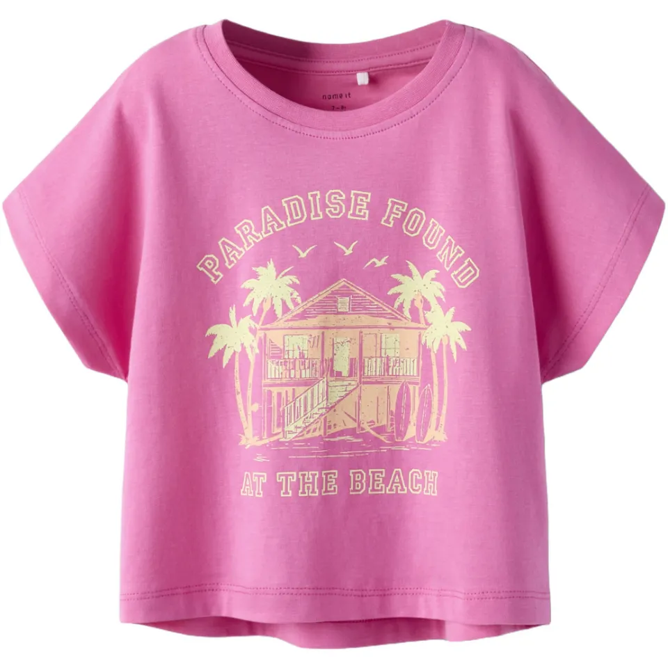NAME IT T-shirt roze met print, foto 2