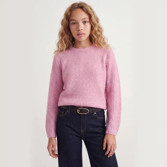 JJXX GIRL gebreide trui met wol - roze