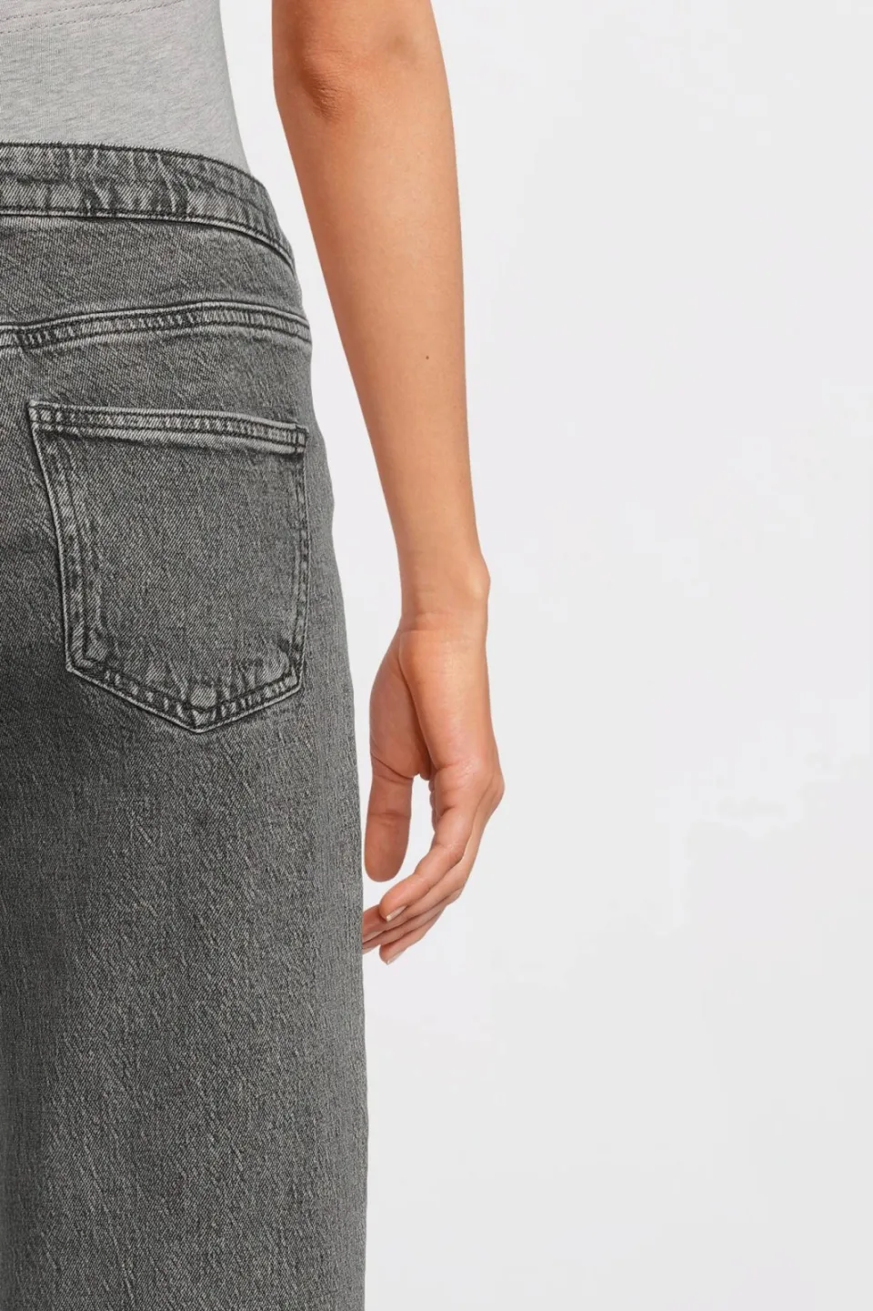 Vero Moda MATERNITY zwangerschaps wide leg jeans grey denim, foto 6