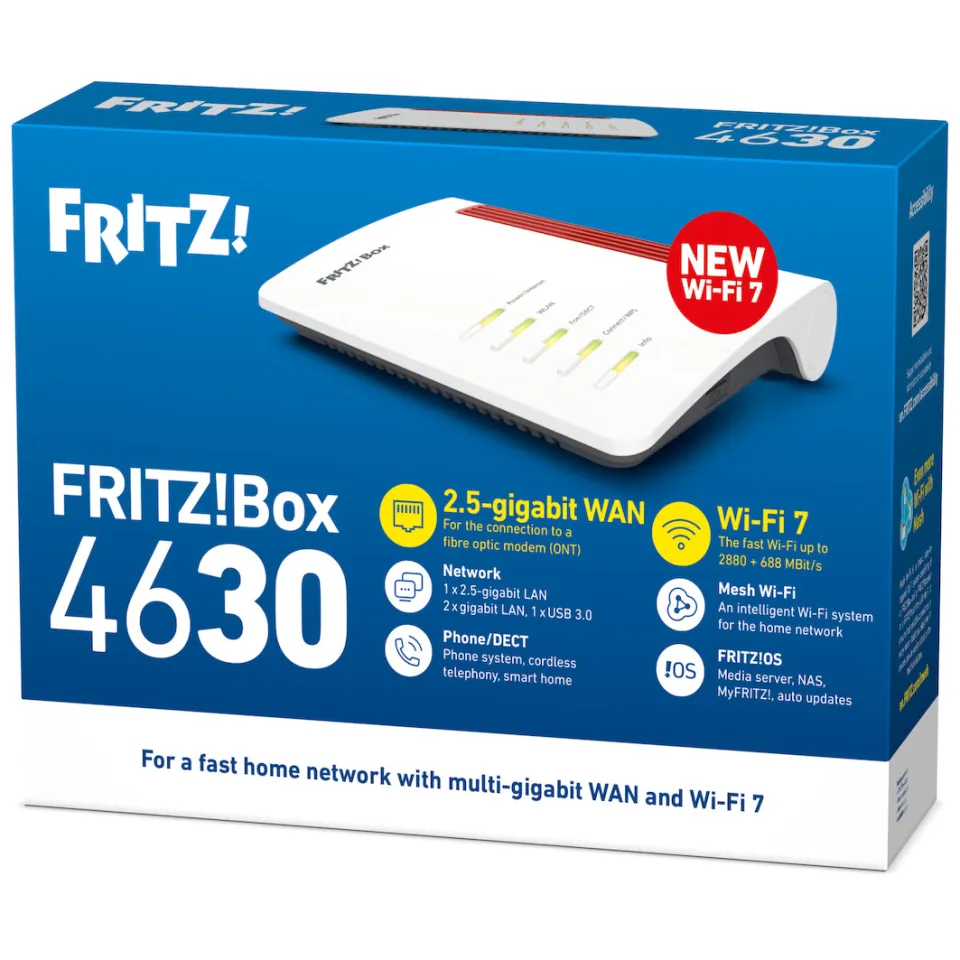 Fritz! Box 4630 Edition International router wit, foto 3