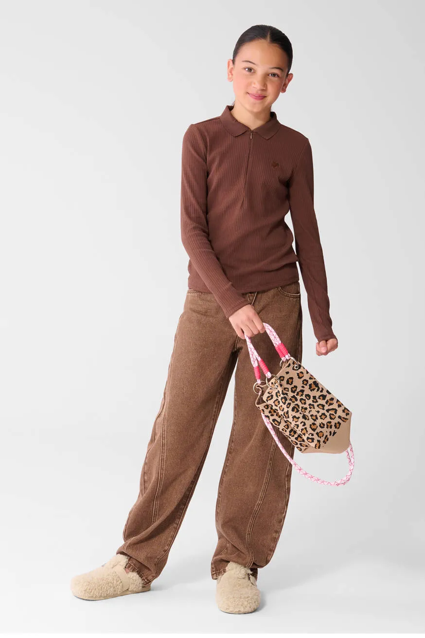 Shoeby longsleeve bruin