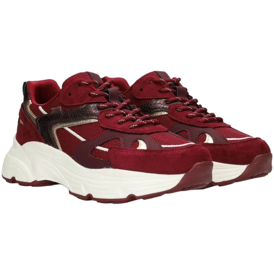 POSH by Poelman chunky suède sneakers - bordeaux, foto 4