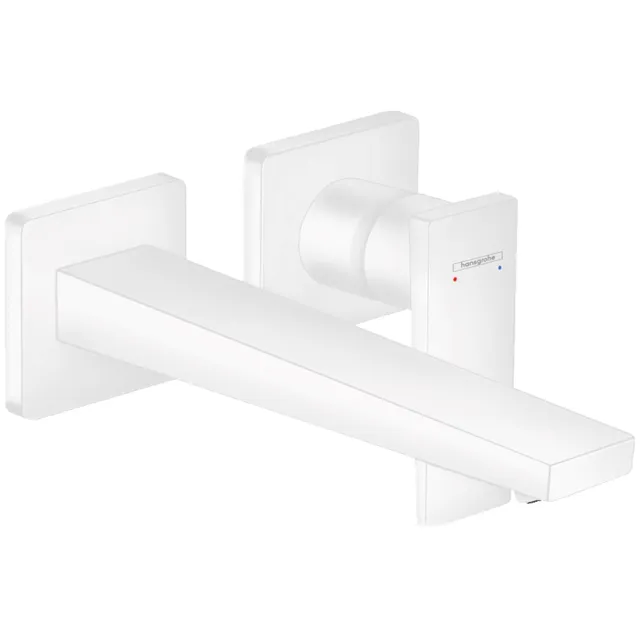 Hansgrohe Metropol wastafelmengkraan afdekset mat wit Chroom