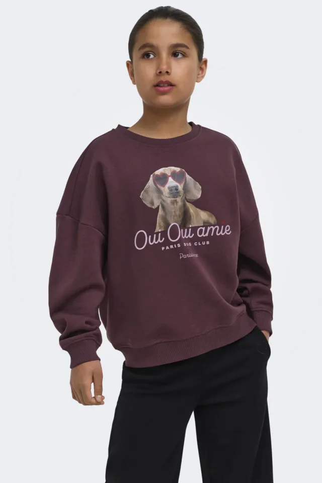 Only KIDS ONLY GIRL sweater gebreid Bruin
