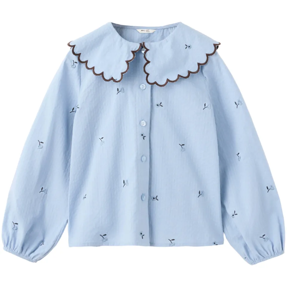 Mango blouse lichtblauw, foto 2