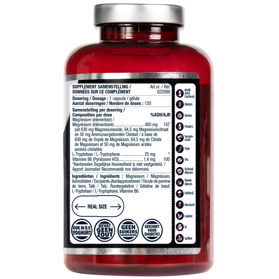 Lucovitaal Magnesium 400 met vitamine B6 & L-tryptofaan tabletten, foto 2
