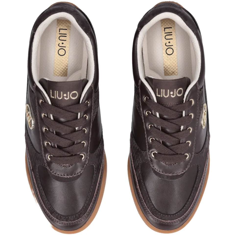 Liu Jo Lewis 01 leren sneakers - bruin, foto 4