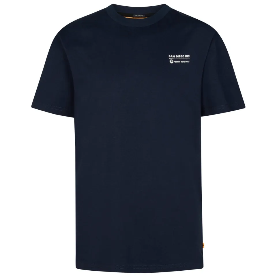 Petrol Industries T-shirt met backprint donkerblauw, foto 2