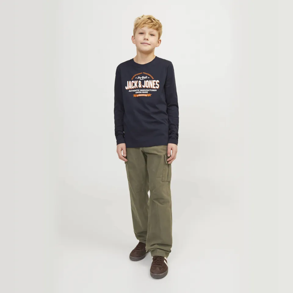 Jack & Jones Junior relaxed cargobroek olijfgroen