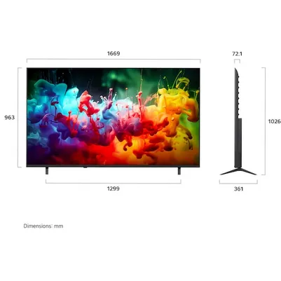 LG 75QNED72B6A televisie zwart, foto 4